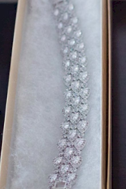Bridal Boutique (NYC) Crystal Silver Bracelet 
