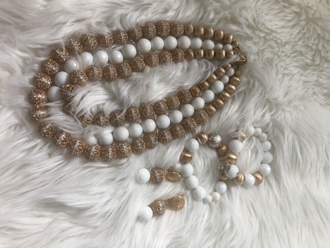 Gold Clutch and White & Gold accessories