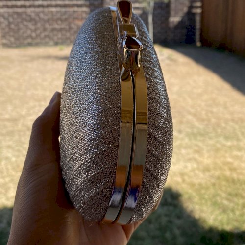 Gold evening clutch