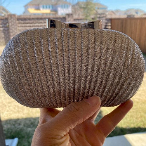 Gold evening clutch