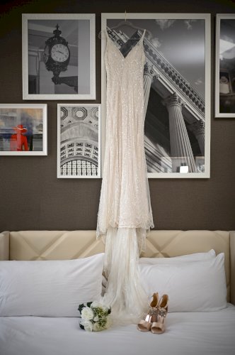 Angelina Faccenda Wedding Gown with Tulle Overskirt