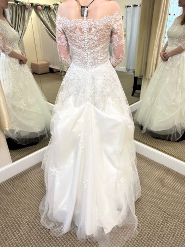 Lace a-line wedding dress