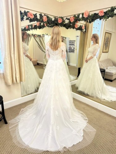 Lace a-line wedding dress