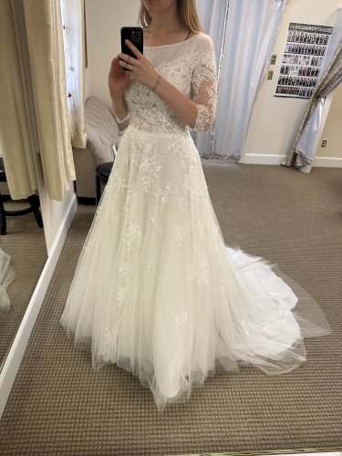 Lace a-line wedding dress